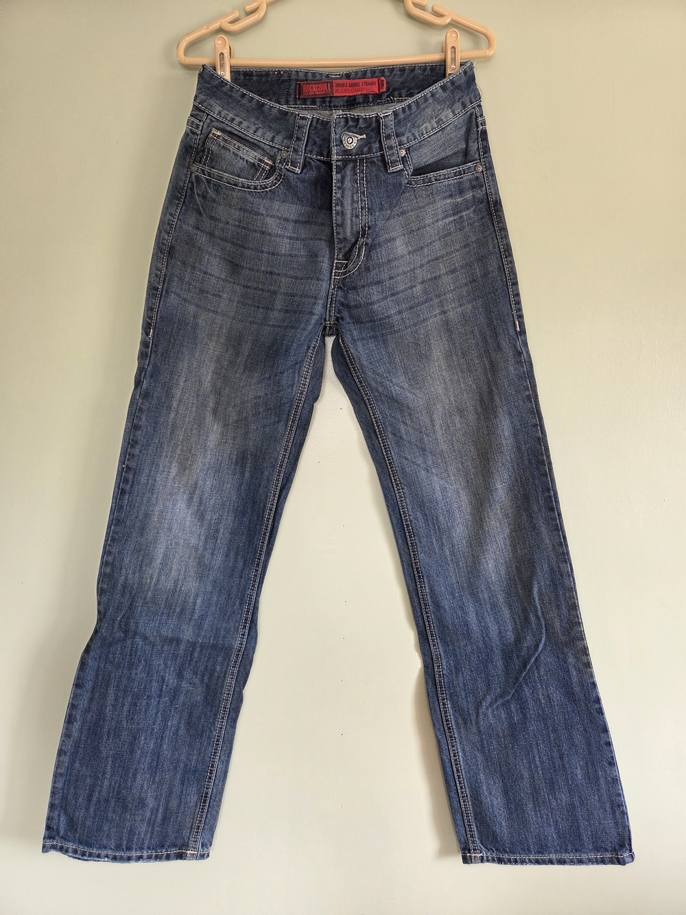 Rock & Roll Denim Men's Double Barrel Straight-Leg Jeans